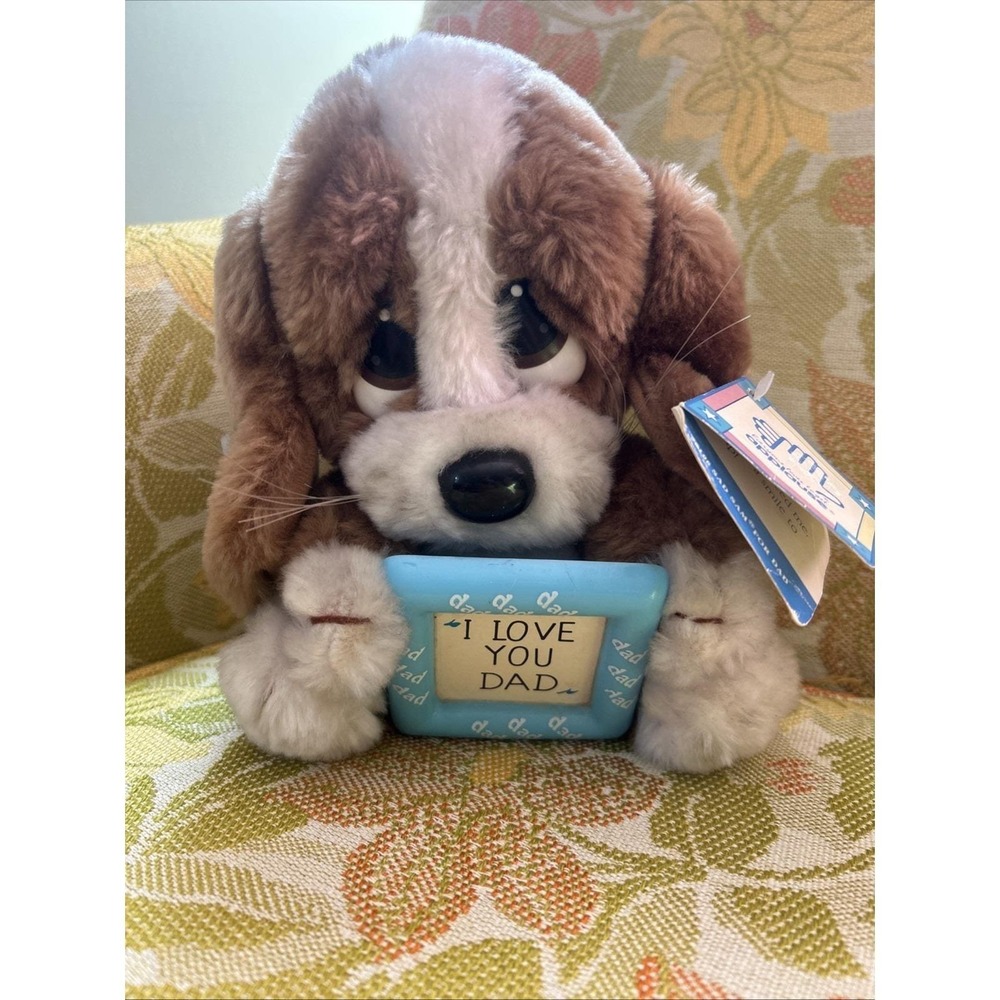 Vintage Sad Sam 1988 Plush For Dad With Tags  6" I Love You Dad